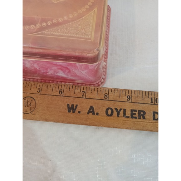 Vintage  MCM Hommer Mfg Co Cat Kitten Trinket Jewelry Box Organizer - Picture 6 of 6